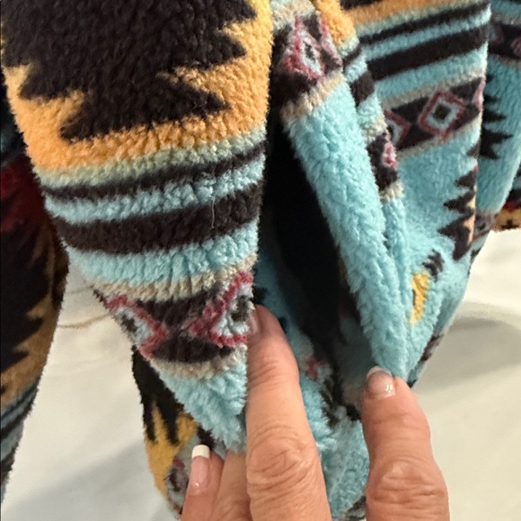 Angel Kiss Multicolor Aztec Fleece Jacket - Picture 2 of 10